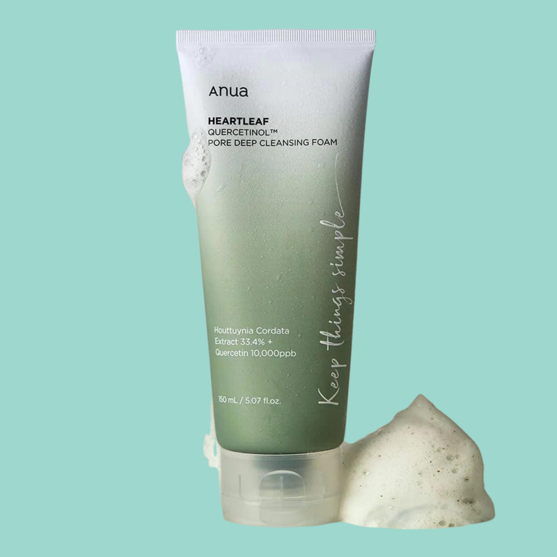 Heartleaf Quercetinol Pore Deep Cleansing Foam by ANUA 150ml — Detox. Soothe. FOREVA.