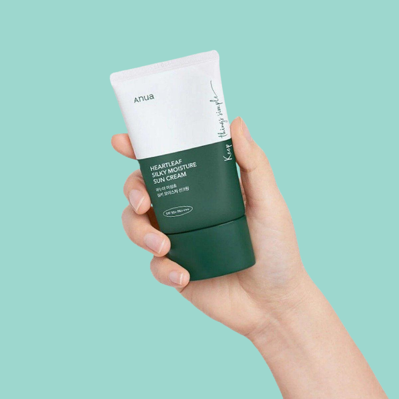 Heartleaf Silky Moisture Sunscreen SPF50+ by ANUA 50ml — Protect. Glow. FOREVA.