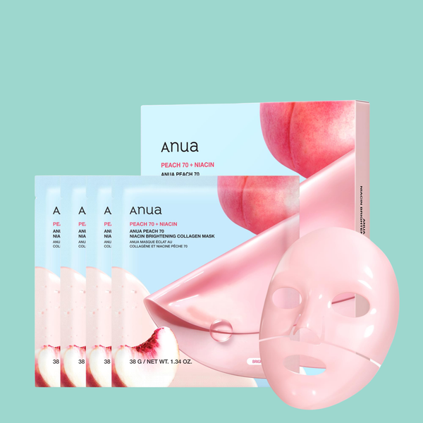 Peach 70 + Niacin Collagen Mask by ANUA 4 sheets — Plump. Glow. FOREVA.
