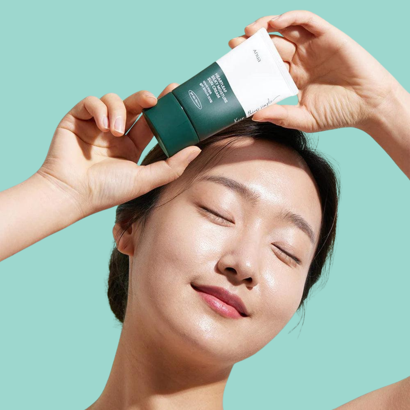 Heartleaf Silky Moisture Sunscreen SPF50+ by ANUA 50ml — Protect. Glow. FOREVA.